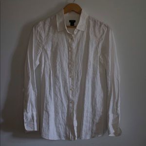 J.Crew white linen button down